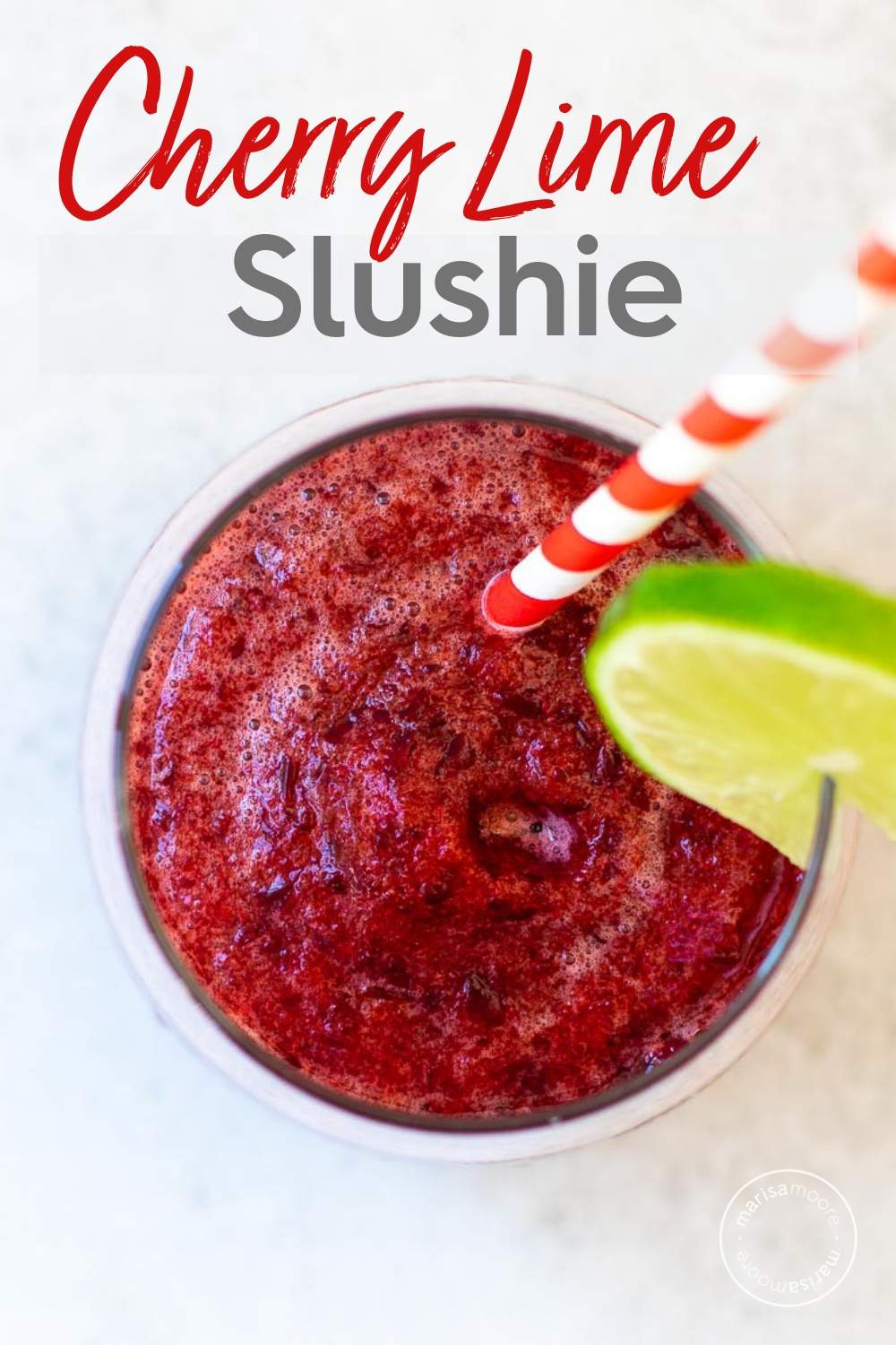 Cherry Lime Slushie overhead