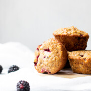 Blackberry Muffins stacked