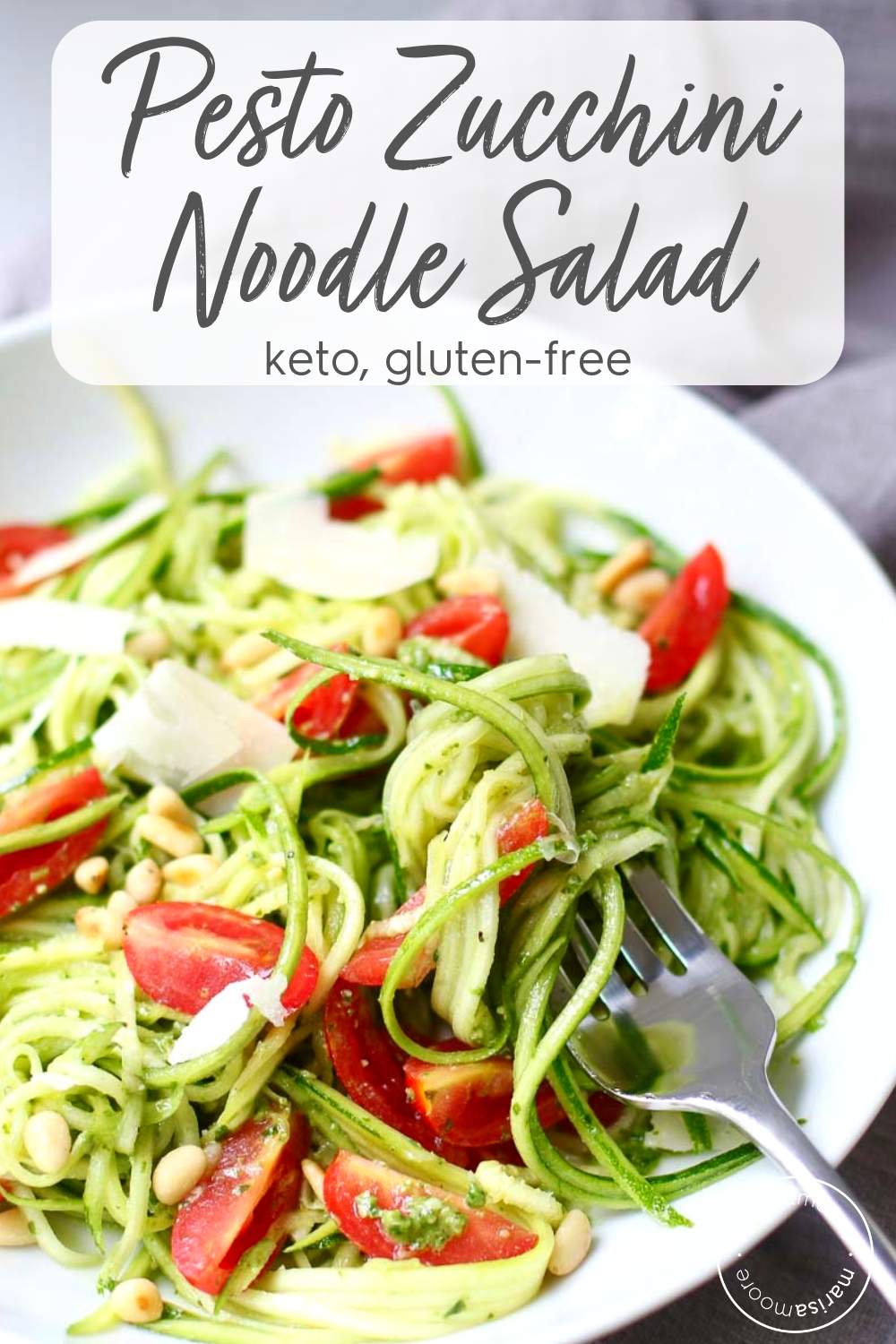 Pesto Zucchini Noodle Salad Recipe