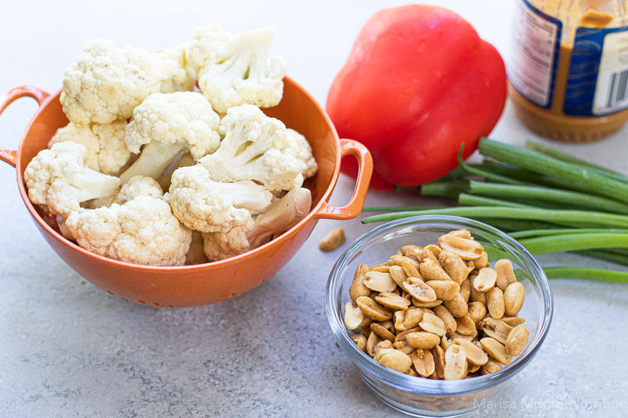 ingredients for cauliflower stir-fry