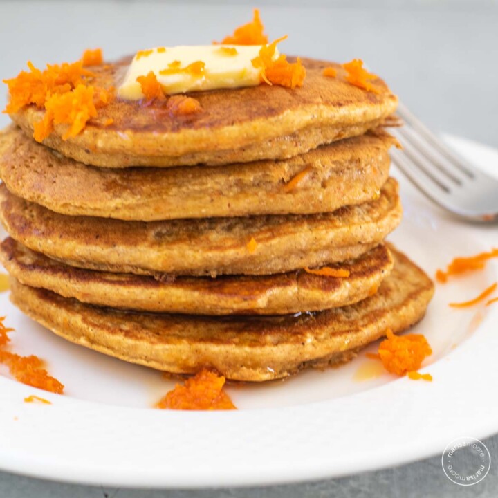 stack of carrot cake oatmeal