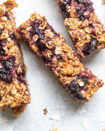 Oat Berry Bars with coconut chips around