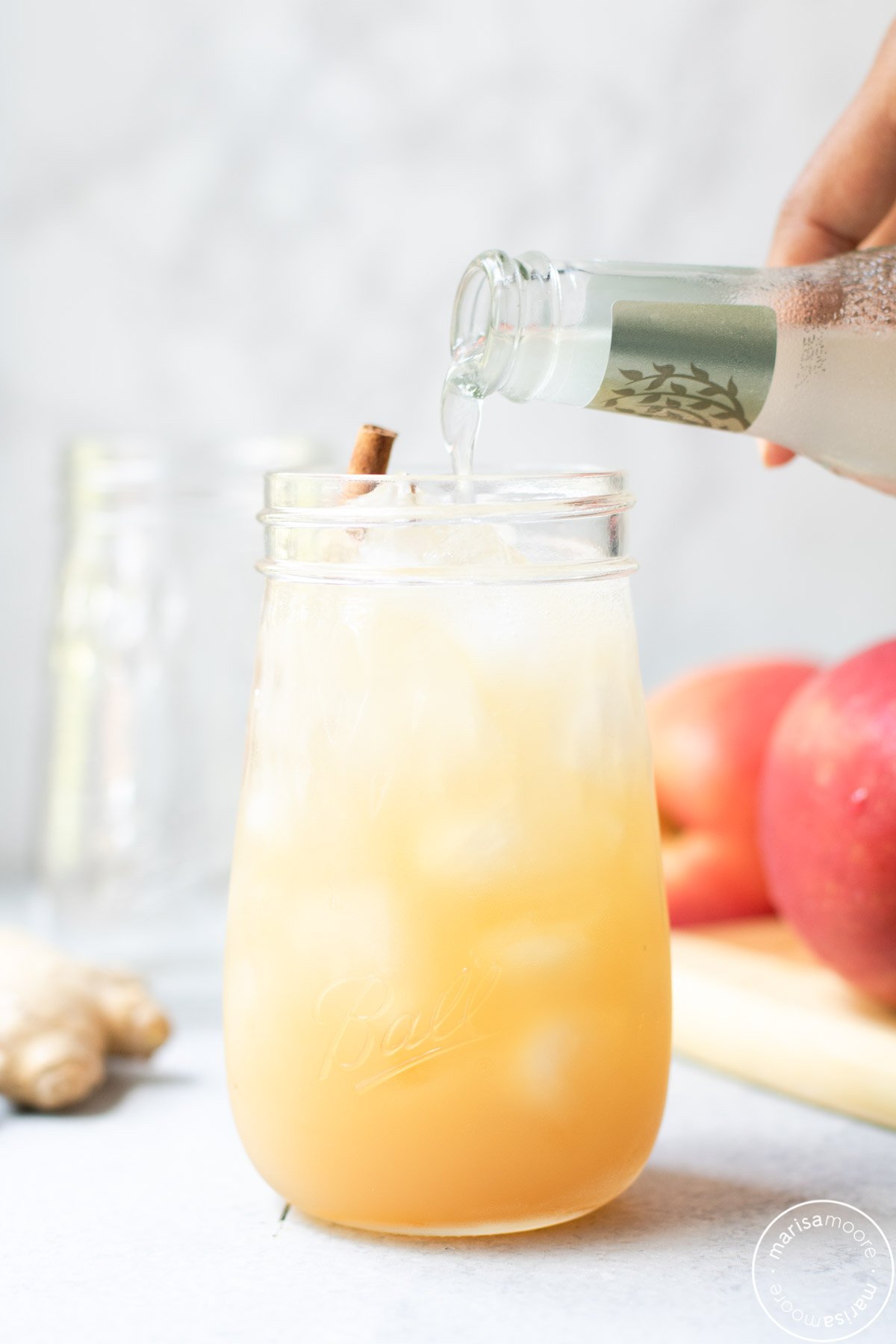 Sparkling Apple Ginger Mocktail - Marisa Moore Nutrition